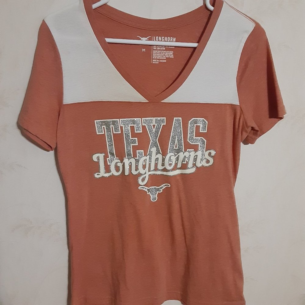 5/$20 Longhorn Apparel Women's Texas Longhorns V Neck Shirt M